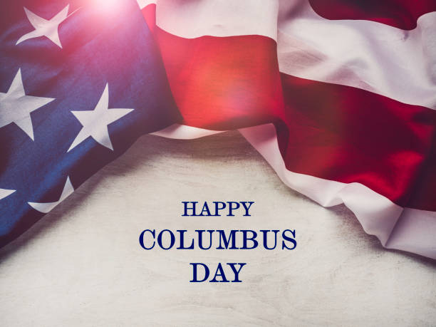 istock Happy Columbus Day. Beautiful greeting card. Close-up 1257213131