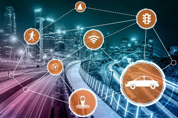 istock Smart transport technology concept for future car traffic on road 1257217742