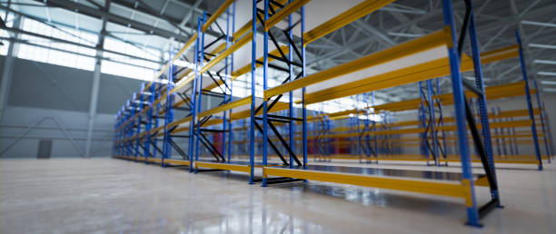 istock New empty warehouse for rent. Industrial storehouse, storage system 1257217850