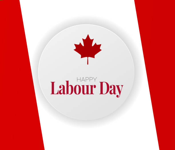 istock Happy Labour Day. Canada national holiday. Canadian flag red and white colors. Vector illustration. 1257219721