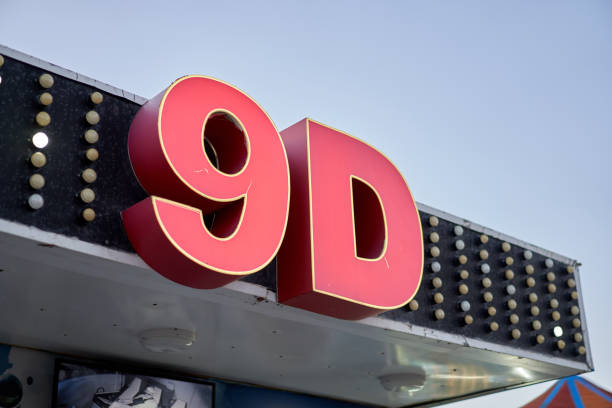 istock Virtual reality 9D letter signboard. Technique for creating the illusion of reality 1257221170