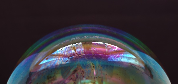 Close up of coloured bubble