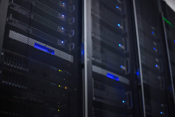 istock Telecommunication Provider Rack in the data center. 1257222566