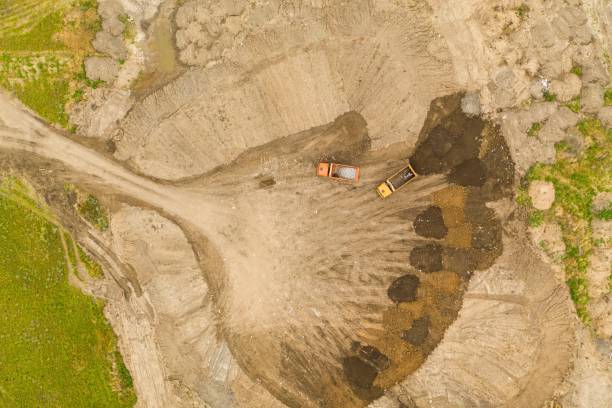 istock Mining truck in a clay open cast mine. 1257224919