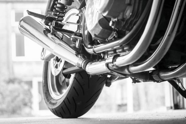 istock Motorbike exhaust system 1257226534