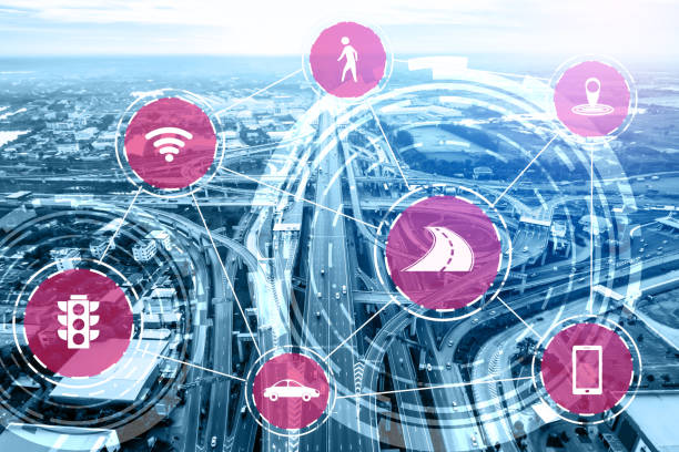 istock Smart transport technology concept for future car traffic on road 1257228376