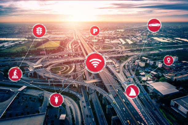 istock Smart transport technology concept for future car traffic on road 1257233359