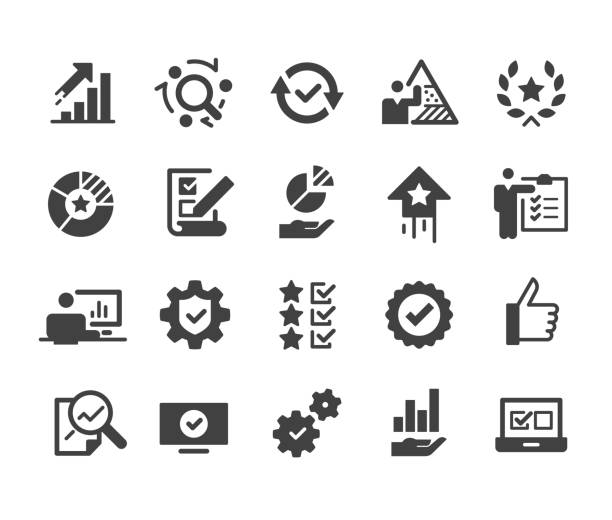 Quality Control Icons - Classic Series Quality Control, quality stock illustrations