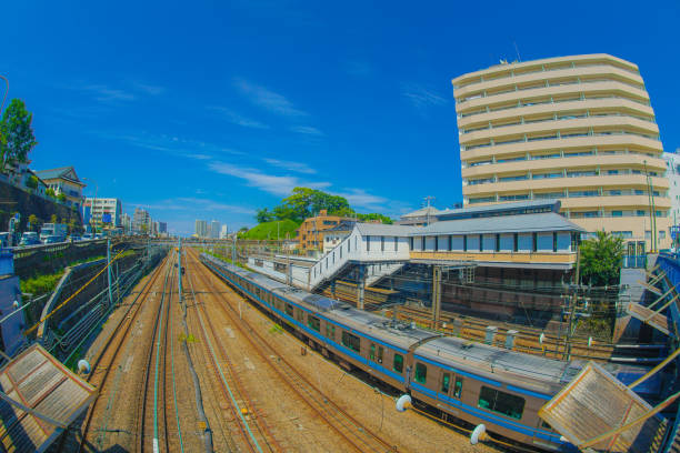 istock Line group leading to Yokohama Station 1257234687