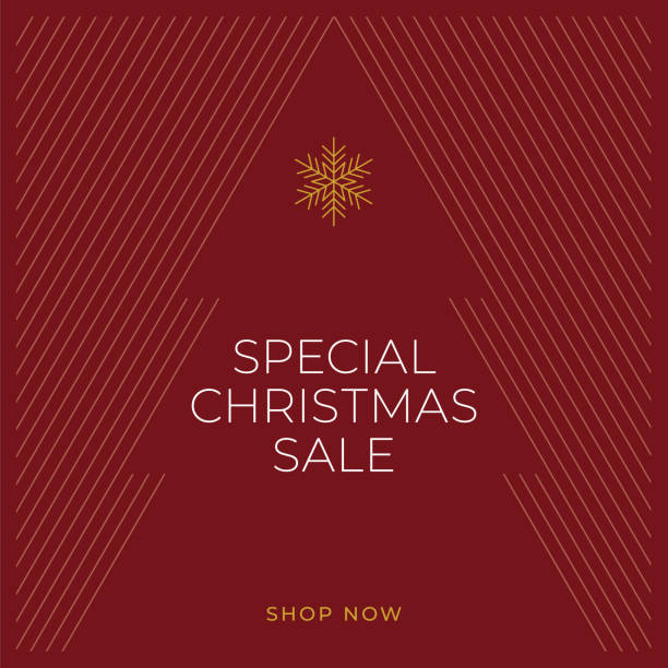 projekt świątecznej wyprzedaży reklamowej, banerów, ulotek i ulotek. - christmas shopping sale banner stock illustrations