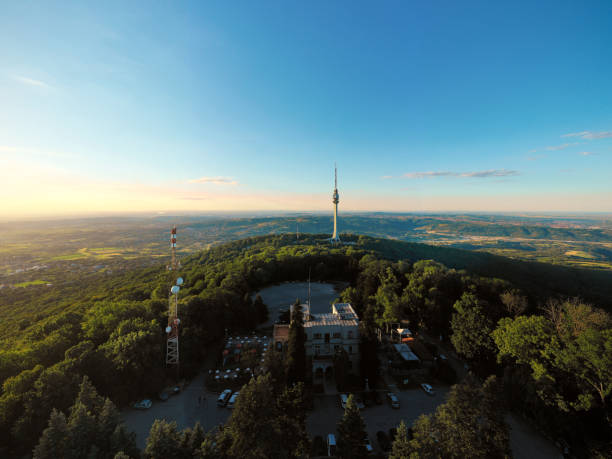 istock Television tower on Avala mountain 1257240494