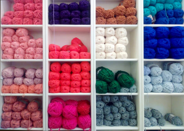 istock Beautiful colors exposed wool. 1257241557