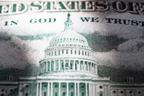 istock Us capitol building on 50 dollar bill close up 1257249076