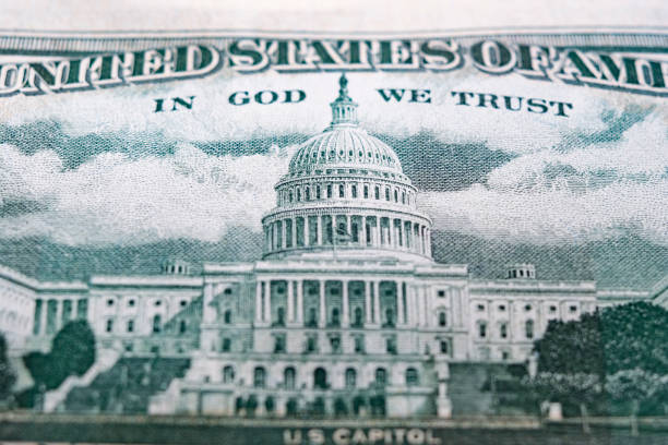 istock Us capitol building on 50 dollar bill close up 1257249081