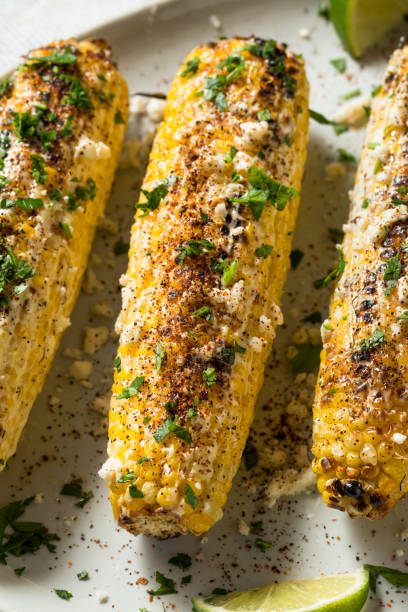 istock Homemade Spicy Elote Mexican Street Corn 1257251321