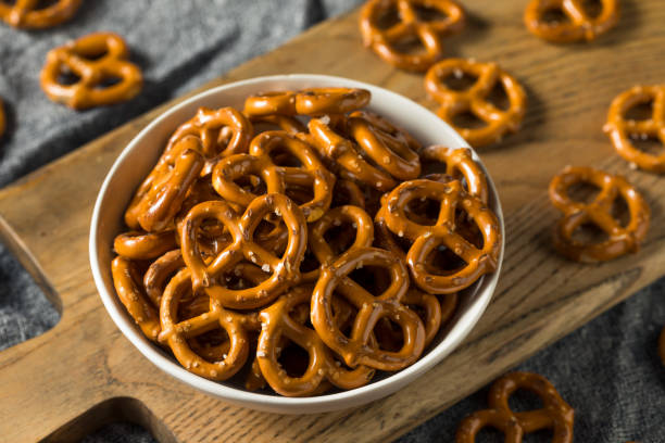 istock Salty Crunchy Pretzel Crackers 1257251833