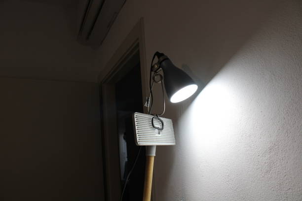 istock homemade Photo studio with lighting equipment during shooting 1257253054