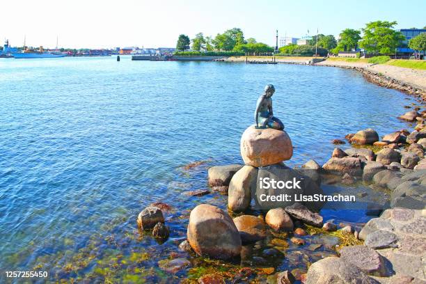 Little Mermaid Statue Copenhagen Denmark Stock Photo - Download Image Now - Copenhagen, Little Mermaid Statue, Mermaid