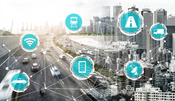 istock Smart transport technology concept for future car traffic on road 1257256158