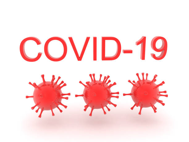 istock 3D Text saying corona virus with red virus cells bellow 1257256833