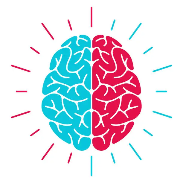 Vector illustration of Left Brain Vs Right Brain