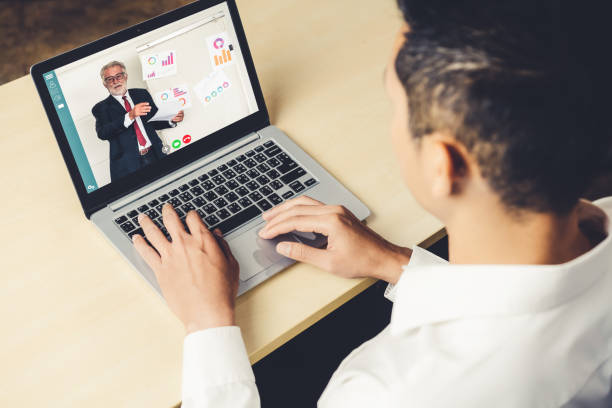 istock E-learning and Online Business Presentation Meeting Concept. 1257261758