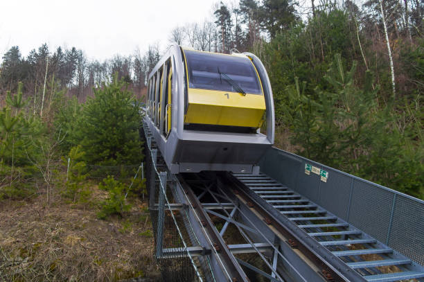istock Cable car on the side of a mountain. 1257261868