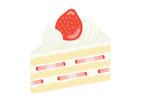 Illustration of strawberry shortcake.