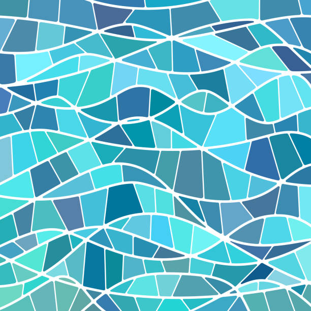 abstrakcyjne wektorowe tło mozaiki witrażowej - stained glass backgrounds pattern abstract stock illustrations