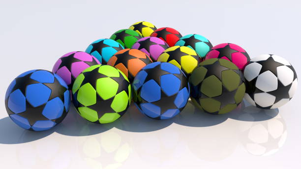 istock Concept of colorful balls on white 1257269247