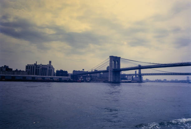 istock New York skyline during the 1950's with the Brooklyn bridge 1257270899