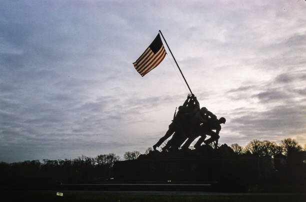 The Washington Marine Coprs was memorial during the 1950's stock photo