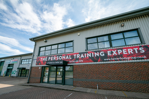 The Personal Training Experts in Bat & Ball, England. This is a gym/health club in Sevenoaks in Kent. A phone number and website is visible.