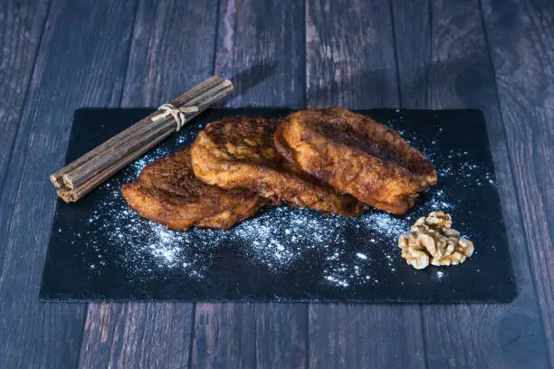 Photo of Slices of Torrijas. Lent spanish dessert called 'torrijas'