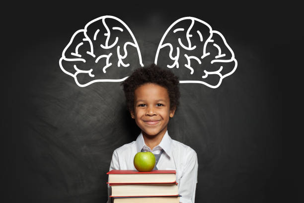 istock Confident black child smart student boy holding books. Back to school concept 1257280891