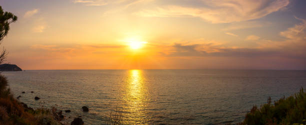 istock Beautiful sunset over the sea 1257283293