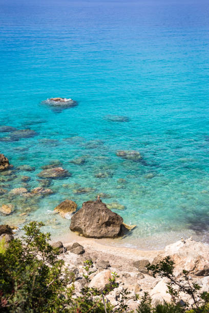 istock Pefkoulia beach on Lefkada island, Greece 1257283391