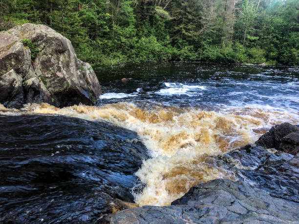 istock Scenic view of waterfall in Wisconsin 1257284296