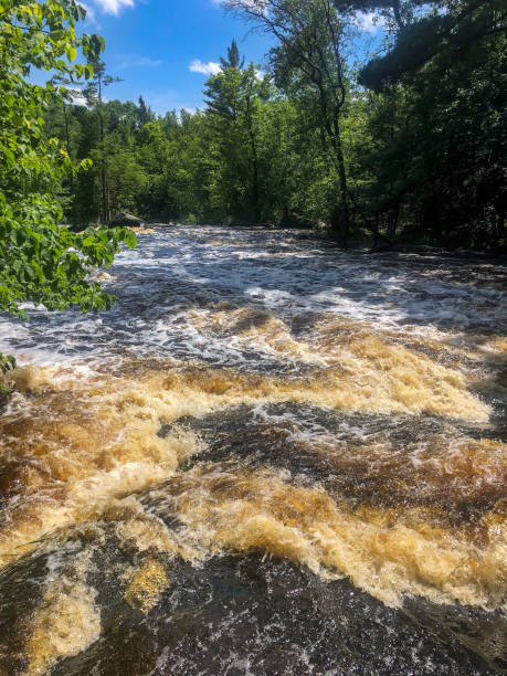 istock Amazing waterfall on Peshtigo River in Wisconsin 1257285103