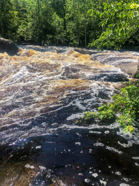 istock Waterfall and rapids in Athelstane, Wisconsin 1257285109