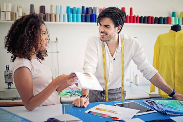 istock Fashion designers are working in their studio 1257292172