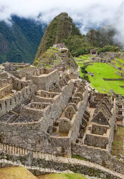 Photo of Machu Picchu, panoramic view of peruvian incan town