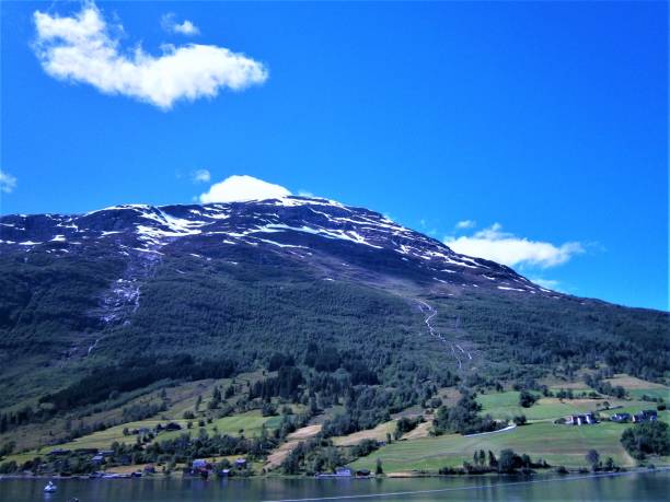 istock Beautiful Norwegian scenery in Olden, Norway 1257294832