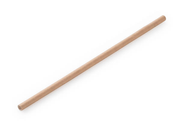 istock Paper straws on a white background 1257297396