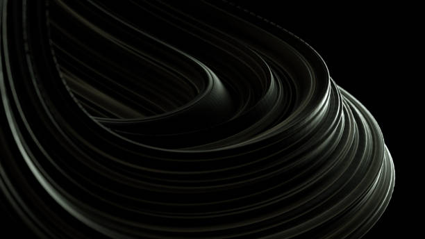 istock Abstract futuristic amorphous black background 1257300187