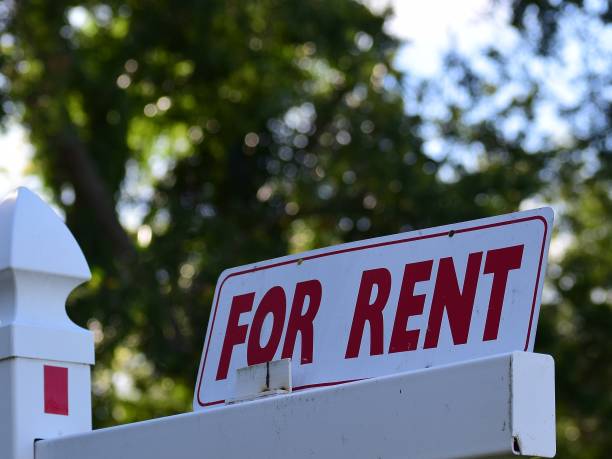 istock Real Estate Agent sign: for rent 1257300189