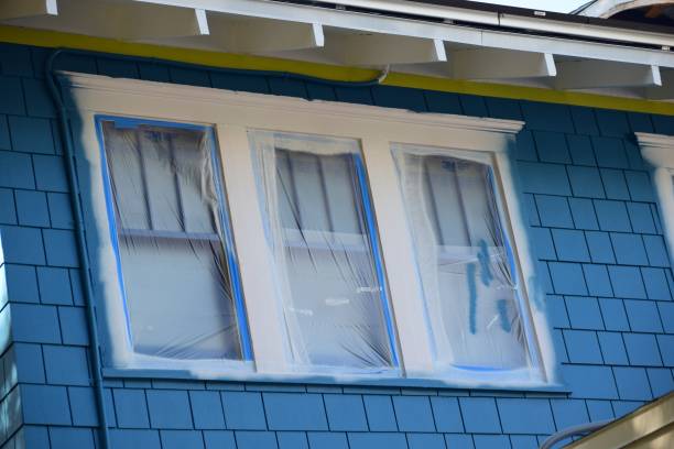 istock Residence taped off and painted 1257300269