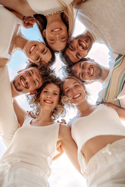 istock Friends from yoga doing selfie after workout 1257301491
