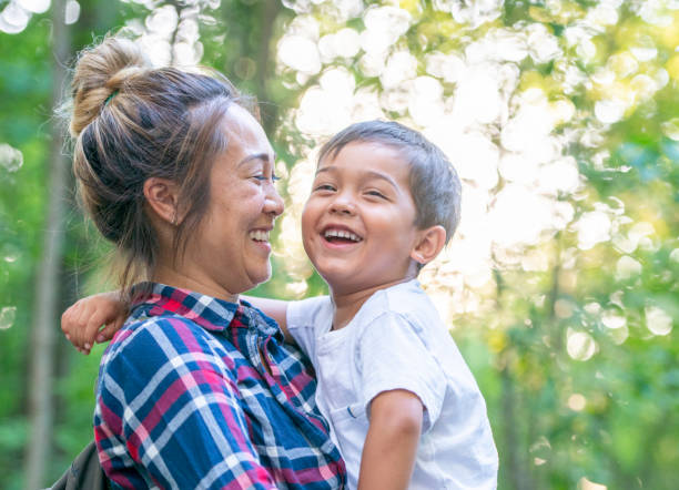 istock Family spending time together on a hike 1257304342