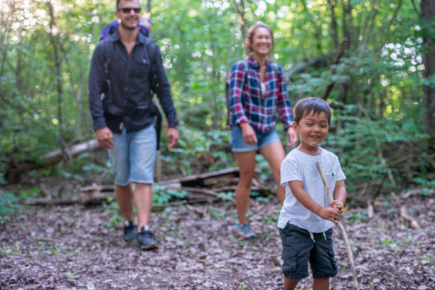 istock Family spending time together on a hike 1257304358